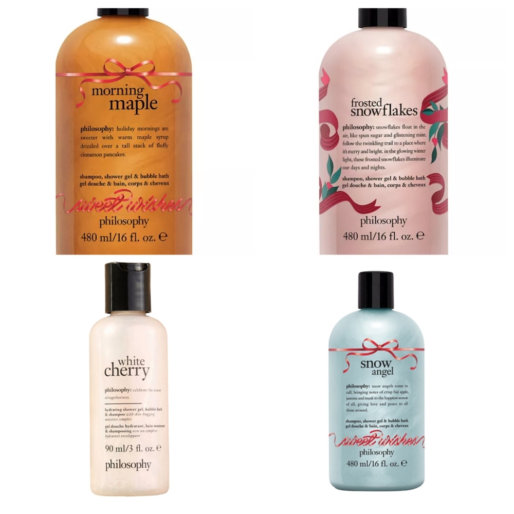 4Holiday scented Philosophy  Shampoo, Shower Gel & Bubble Bath,